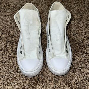 Women’s white platform Converse